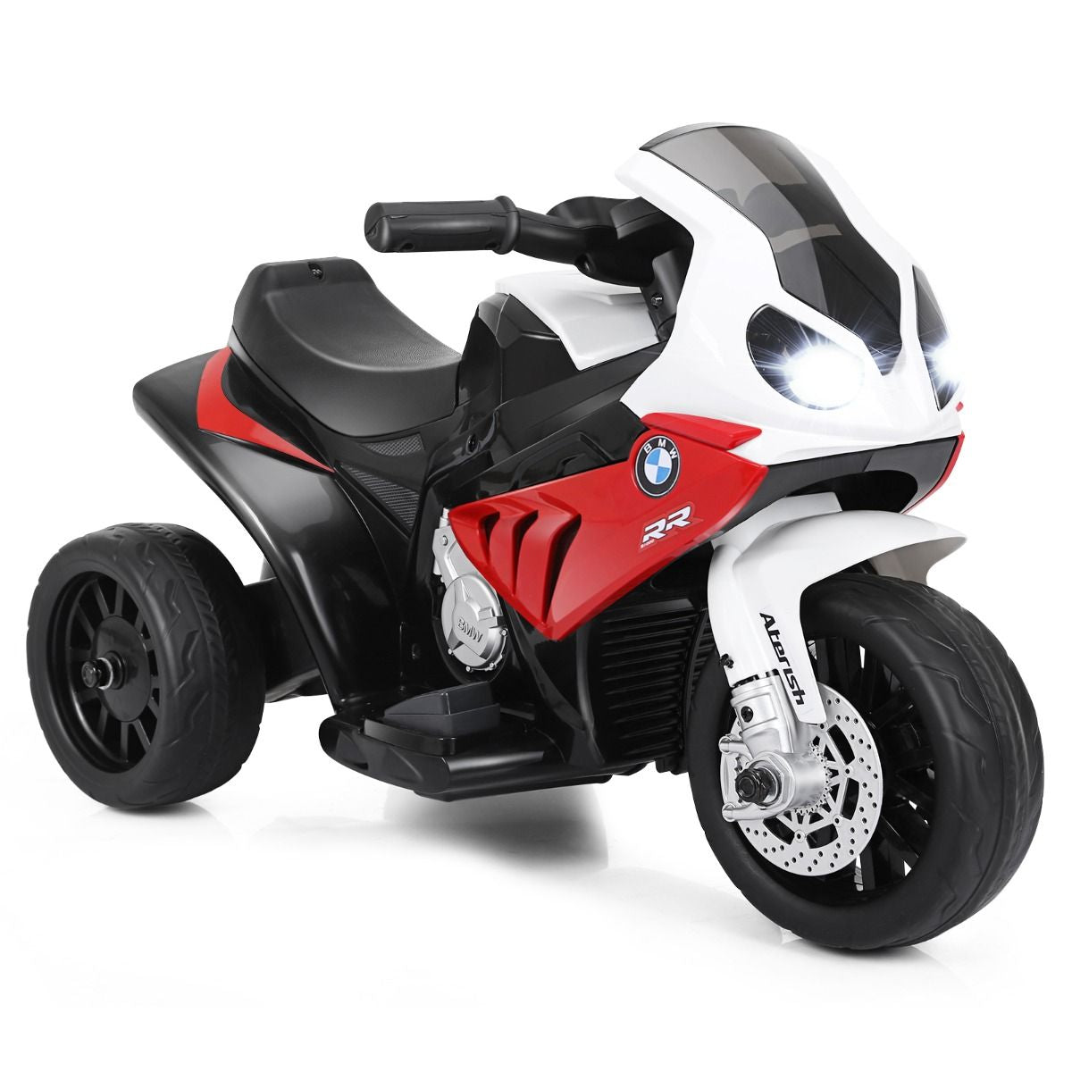 Moto Electrique Pour Enfants À 3 Roues Avec Phare Lumineux Musiques 6 V / 4Ah 2,5 Km/H Pour Garçons Et Filles 18-36 Mois Bleu/Noir/Rouge