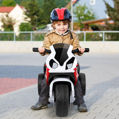 Moto Electrique Pour Enfants À 3 Roues Avec Phare Lumineux Musiques 6 V / 4Ah 2,5 Km/H Pour Garçons Et Filles 18-36 Mois Bleu/Noir/Rouge
