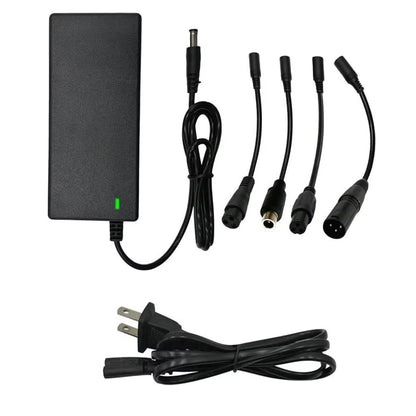 1Pcs Power Adapter AC 100-240V Black DC 42V 2A Electric Scooter Power Adapter Charger US/ EU/ UK Plug for 24-36V Lithium Battery