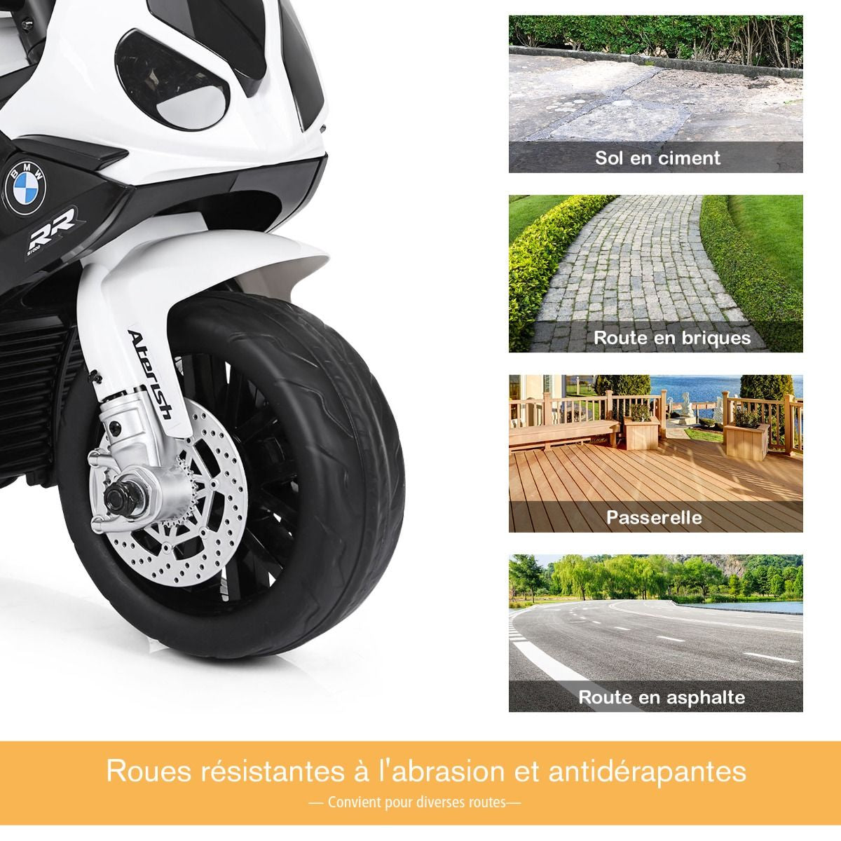 Moto Electrique Pour Enfants À 3 Roues Avec Phare Lumineux Musiques 6 V / 4Ah 2,5 Km/H Pour Garçons Et Filles 18-36 Mois Bleu/Noir/Rouge